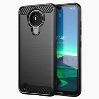 Nokia 1.4 dėklo dangtelis, skirtas Nokia 1.4 dangtelis Atgal Phone Shell Funda Coque Capa Business Style TPU silikoninis apsauginis telefono dėklas For Nokia 1.4 juoda