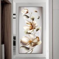 Šiaurės šalių auksinės magnolijos gėlių drobės tapyba Modernūs abstraktūs kraštovaizdžio plakatai ir spaudiniai Sienų menas Nuotraukos Namų dekoras Be rėmelio 20*40cm