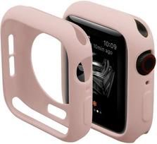 Minkštas silikoninis dėklas, skirtas Apple Watch serijai 9 8 7 45 mm 41 mm/ultra 49 mm dangtelio apsauga Shell iWatch SE 6 5 3 44 mm 40 mm 42 mm 38 mm 42mm series 321 rožinė