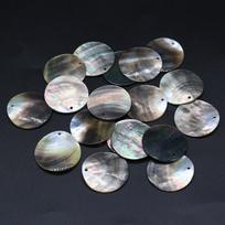 10 vnt./pak. natūralaus juodo apvalkalo apvalių karoliukų pakabukas, moteriški vyriški papuošalai, pasidaryk pats, karoliai, apyrankės, auskarai, priedai 10Pcs/15x15mm