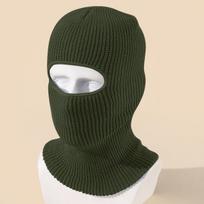 1 skylučių slidinėjimo kaukė megzta veido danga suaugusiems žieminė balaclava viso veido kaukė, skirta žiemos sportui lauke One Size armijos žalia spalva