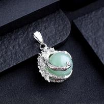 Dragon Claw pakabukas krištolinis rutulys natūralaus rožinio kvarco ametisto raudonojo agato juodo agato pakabukas iš krištolinio karoliai Green Aventurine sidabras