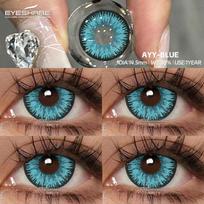 Eyeshare 1 pora spalvotų raudonų lęšių, spalvoti kontaktiniai lęšiai akims, anime lęšiai, cosplay lęšiai, anime aksesuarai, metiniai mėlyni lęšiai