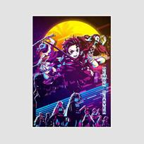Japoniškas komiksų filmas Demon Slayer Mugen Train Anime plakatai Kimetsu No Yaiba kreidinio popieriaus plakatas meno tapyba sienų dekoravimas muralis namų dekoras 30x21cm