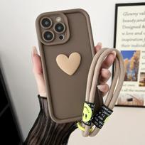 For Xiaomi Redmi Note 13 Pro 4G Cases Cute 3D Love Heart Silicone Case Redmi Note 13Pro + 5G Liquid Silicone Lens Protect Cover Redmi Note 13 5G