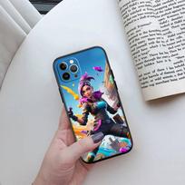 ED20 F-Fortnites telefono dėklas, skirtas iPhone 6 6s 7 8 11 12 13 14 15 XS Pro Max XR X SE Samsung S20 S21 S22 S23 S24 FE Ultra Plus Lite S21S A55 iPhone 13 Pro Max rusvai geltona