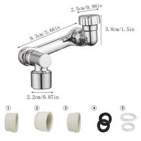 Universal 1080 Degree Rotatable Faucet Aerator Extender Plastic Anti-splash Aerator Filter Faucet Sprayer for Kitchen Bathroom 3.4