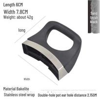 Bakalitinė ir nerūdijančio plieno puodo dangčio rankenėlė pieno puodui ir garų puodui, stovimas dizainas distance between pot ears 2.5 cm