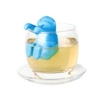 Ūdra formos arbatos filtras Mielas silikoninis arbatos sietelis Daugkartinis arbatos infuzorius blue