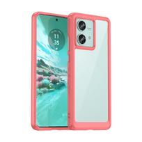 For Motorola Edge 40 Neo Case For Motorola Edge 40 Neo Cover 6.55 inch Colorful Soft Edge Silicone Transparent Shockproof Bumper Motorola Edge 40 Neo raudona