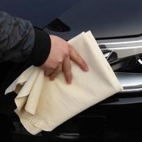 Natūralios zomšinės odos automobilių valymo šluostės, zomšos, sugeriantis rankšluostis 15*15cm smėlis