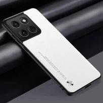 Paprastas PU odinis dėklas Motorola Moto Edge 60 Pro Fusion Edge60 60 Stylus telefonams, silikoninis matinis buferis, minkštas rėmelis, smūgiams atsparus dangtelis Motorola Edge 60s balta