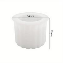 Vertikalios juostelės žvakės puodelio silikoninė forma DIY cemento gipso žvakės indelio silikoninė forma aromaterapijos gipsas mold