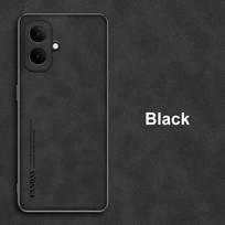Infinix Smart 10 dėklas Prabangus PU odos telefono dėklas Tecno POP 10 galinei daliai Matinis silikoninis Atsparus smūgiams Pilna apsauga Infinix Smart 10 juoda