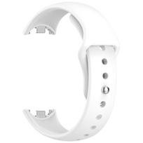 Pakeičiamas silikoninis dirželis Xiaomi Band 10 9 8 su vientisos spalvos atvirkštine sagtimi, patvarus, patogus, sportinio sekimo priedo dalis balta