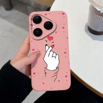 For Huawei Pura 80 Pro Nova 4E 5T 6 7 8 9 SE Y61 Y70 Y72 Y90 Phone Cases Colorful Love Heart Pattern Liquid Silicone Anti Slip Shell For Huawei Casing Huawei Pura 80