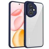 Honor 400 5G DNY NX9 dėklas Padengtas silikoninis buferis Atsparus smūgiams Skaidrus galinis dangtelis Kietas matinis telefono dėklas skirtas Honor 400 Honor400 2025 Pc + tpu&Honor 400 (Global) mėlyna