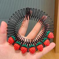 Fruit Heart Children Colorful Hair Comb Broken Headband Hair Clips Bunny Cute Headdress Princess Girls Hair Accessories 1Pc