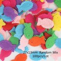 Širdelės Gėlės Veltinio Lopai PASIDARYK PATS Audinio Aplikacijos Rankdarbiams ir Dekorui 50 arba 100 Lapų 22x13mm 100pcs