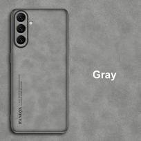 For Samsung Galaxy A26 A36 A56 5G Case Luxury PU Leather Phone Case For Samsung A16 5G Back Cover Silicone Full Protection Coque For Samsung A16 5G pilka spalva