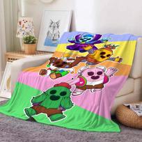 Cute Cartoon Game B-Brawl S-Stars Blanket Warm And Soft Suitable For Bedroom Living Room Sofa Bed Office Travel Camping 30x40in