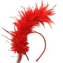 Plunksnų galvos juosta Fascinator galvos juosta Cosplay plaukų lankelis 1920-ųjų stiliaus galvos papuošalas Vintažinis plunksnų plaukų aksesuaras moterims