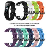 Silicone Wrist Strap For Huawei Honor 3 4 Smart Wristband Strap Replacement Accessories Black