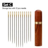 12/36 vnt. siuvimo adatos Kelių dydžių šoninės angos nerūdijančio plieno siuvimo buitiniai rankiniai įrankiai 12PCS Box