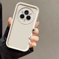 „Realme 14 Pro 5G“ telefono dėklas, pasaulinė versija, matinis odos pojūtis, apvalkalo nugarėlė, „Realme 14pro“ ypač atsparus smūgiams. Realme 14 Pro balta