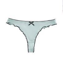 Moterų T-stringas Besiūlis Žemas Juosmuo Medvilniniai Apatiniai Seksualūs Ruffles Krašto Bikini Kelnaitės Moterims Kvėpuojantys Apatiniai M white