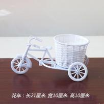 Simulation Rattan Woven Cart Flower Pot Flower Basket One Size