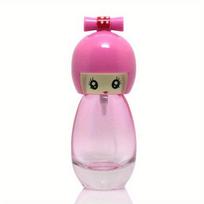 20ML Cute Japanese Kimono Doll Shaped Perfume Glass Spray Bottle Refillable Atomizer Women Travel Perfume Bottle Colorful. Pink