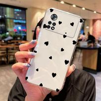 For Poco X4 Pro 5G Mergaičių Širdis Meilė Skaidrus Skaidrus NeGeltonuojantis Telefono Dangtelis For Xiaomi Poco X4 X5 X6 M6 M4 Pro Dangtelis Silikoninis poco X4 Pro 5G balta