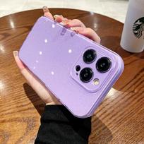 Luxury Glitter Neon Soft Case For iPhone 17 16E 14 13Mini 12 11 Pro Max  15 17air Silicone Shockproof Cover For iPhone 16Pro rožinė