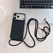 Kaklo virvelės virvutė Taškeliai Silikoninis telefono dėklas For IPhone 17 16 15 14 13 12 11 Pro MAX For IPhone 16 17 Pro Max Minkštas dėklas iPhone 14 Pro Max ruda