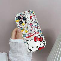 Casing For Iphone 17 16 15 Pro Max 17 Air 14 13 12 Pro Max 11 16e 15 Plus 13 mini XR Sanrio Hello Kitty Bow Bracelet Phone Case iPhone 13