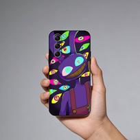 Nuostabus D-Digital Circus TADC Jax telefono dėklas, skirtas Samsung Galaxy A73, A72, A71, A70, A52, A51 ir kitiems, minkštas juodas dangtelis Samsung a51 4g