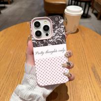 Lace Polka Dot Elegant Phone Case ForSamsung A05S A06 07 15 16 34 35 53 54 55 S23 24 25 Ultra S24 FE A17 26 36 56 Ins Soft Cover Samsung S25 Ultra