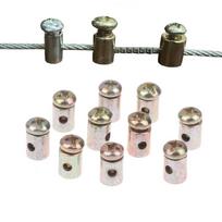 10/30/50Pcs Motorcycle Brake Clutch Choke Cable Repair Kart Bike Mower Parts Throttle Cable Nipple Screw Metal Stopper 10pcs