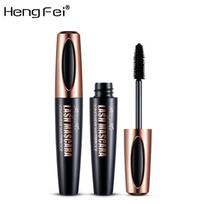 4d Šilko pluošto blakstienų tušas Ilgas riestas blakstienų tušas Makeup Blakstienos Black Waterproof Fiber Mascara Blakstienų makiažas juoda