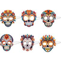 Full Bone Masquerade Masks Costume Masks Carnivals Bar Mexicans Party Cosplays 1 įvairiaspalvis