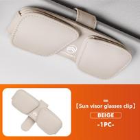 DWSI6 Leather Car Sun Visor Glasses Case Card Ticket Pen Buckle Clip For Citroen Grand Berlingo Jumper Celysee Xsara Picasso Aircross