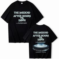 THE WEEKND After Hours Til Dawn Europos turas 2026 Harajuku stiliaus trumpomis rankovėmis, apvalia iškirpte, laisvalaikio marškinėliai, dovana muzikos mylėtojams S