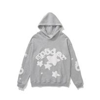 Cross-border beauty tide sp5der loose American hip-hop street casual loose and versatile pure cotton hooded sweater printing S