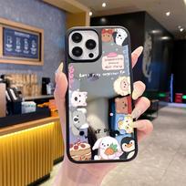 ins wind healing department small animal mirror apple 14 pro mobile phone case iPhone17 fashion makeup mirror 15pm apple 17