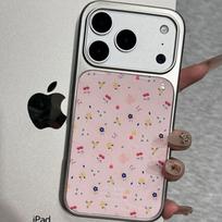ins Korean full screen color floral application Apple 17Promax mobile phone case IP16 Epoxy water condensation 15pro set IPhone17ProMax