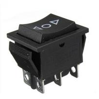 6 kontaktų maitinimo langas momentinis svirties jungiklis AC 250V/10A 125V/15A juoda
