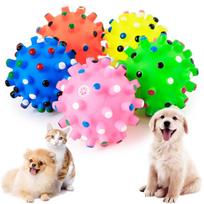 Naminis šuo šuniukas dygliuotas apvalus rutulinis krūminis dantų valymas kramtomas girgždantis žaislas Slaptas augintinio gyvenimas Random Color