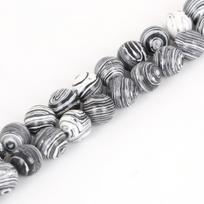 Natūralus laisvas akmuo, geltonas mėlynas spalvingas malachito karoliukas, 10 mm papuošalams gaminti 15 colių siūlas 10mm 38pcs