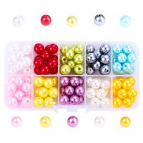 1 rinkinys / dėžutė ABS imitacinių perlų karoliukai, plastikiniai tarpiniai karoliukai, skirti papuošalams gaminti pasidaryk pats 10mm 120pcs